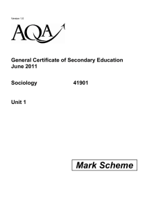AQA-Mark scheme Exam -JUN11