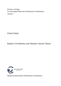 Eastern Christianity and Western Social Theory