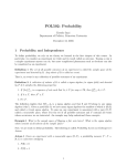 POL502 Lecture Notes: Probability - Kosuke Imai