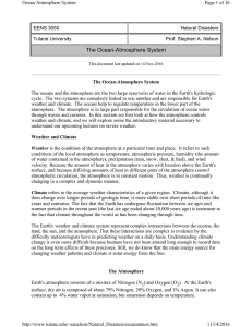 The Ocean-Atmosphere System