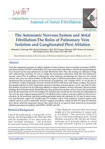 The Autonomic Nervous System and Atrial Fibrillation:The