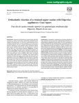 Orthodontic traction of a retained upper canine with