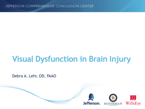 Visual Dysfunction in Brain Injury
