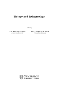 Biology and Epistemology - Assets