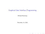 Programming Graphical User Interfaces