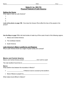 Notes 9-1 (p. 169-172) Physical Features of