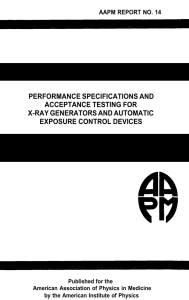 performance specifications and acceptance testing for x-ray