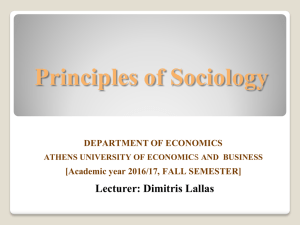 PRINCIPLES OF SOCIOLOGY- 2nd SESSION - AUEB e