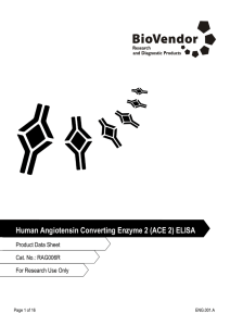 Human Angiotensin Converting Enzyme 2 (ACE 2) ELISA