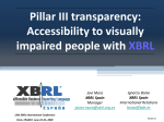Accessibility to visually impaired people with XBRL