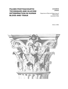 Pulsed photoacoustic techniques and glucose determination in