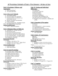 AP Psychology Schedule of Topics: First Semester—66 days of