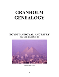 Egyptian Royal Ancestry