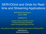 SERVOGrid and Grids for Real-time and Streaming Applications
