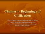Chapter 1- Beginnings of Civilization