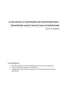 An Introduction to Global Health and Global Health Ethics: Mental