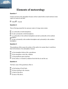 Difficult Quiz on Meteorology