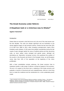 The Greek Economy under Reform - Konrad-Adenauer