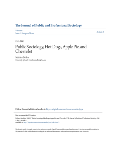 Public Sociology, Hot Dogs, Apple Pie, and Chevrolet