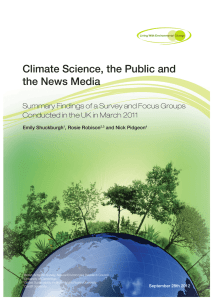 Climate Science, the Public and the News Media