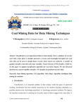 Coal Mining Data for Data Mining Techniques