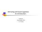 Lecture 1: Mirroring and Social Cognition