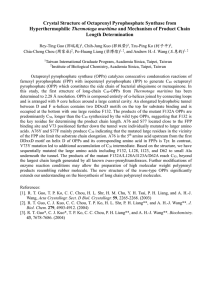 Crystal Structure of Octaprenyl Pyrophosphate Synthase from