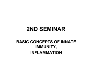 2nd seminar - Innate immunity, inflammation 2015