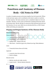 Functions and Anatomy of Human Body - GK Notes in PDF