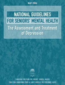 national guidelines for seniors` mental health