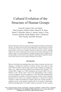 Cultural evolution of the structure of human groups