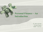Personal Finance – An Introduction