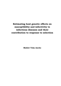 Estimating host genetic effects on susceptibility and infectivity to