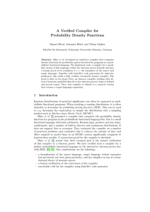 A Verified Compiler for Probability Density Functions
