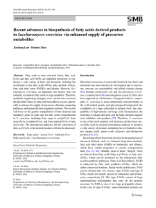 Recent advances in biosynthesis of fatty acids derived products in