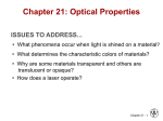 Chapter 21: Optical Properties