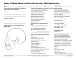 of Head, Neck, and Facial Pain plus TMJ Dysfunction