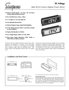 Mini M135 Series Digital Panel Meter DC Voltage