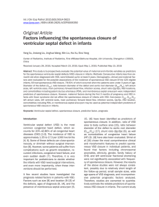 Factors influencing the spontaneous closure of ventricular septal