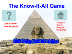 The Know-It-All Game - mr