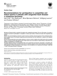 Recommendations for participation in competitive and leisure sports
