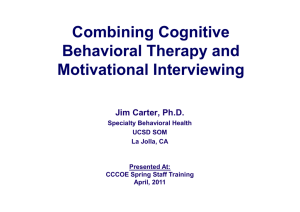 CBT and MI - Specialty Behavioral Health