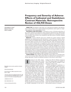 Frequency and Severity of Adverse Effects of Iodinated