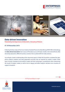 Data-driven Innovation - Enterprises University of Pretoria