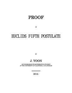 proof euclids fifth postulate
