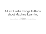 A Few Useful Things to Know about Machine Learning