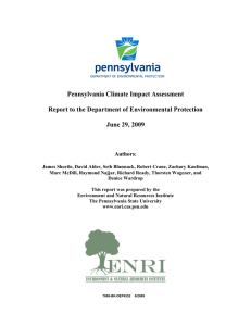 Pennsylvania Climate Impact Assessment Report to