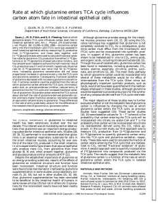 Rate at which glutamine enters TCA cycle influences carbon atom