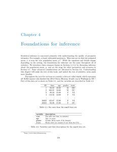 Foundations for inference