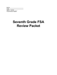 Seventh Grade FSA Review Packet Proportions